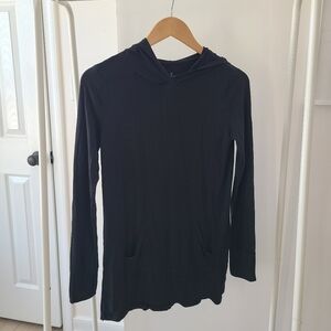 Cuddl Duds Black Long Sleeve Top Hoodie